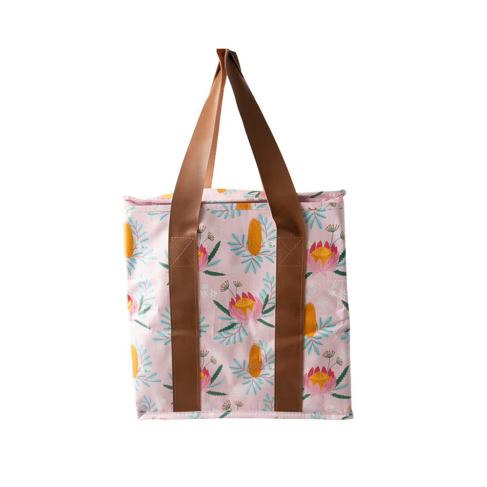 Indigo Series Reusable Cooler Bag - PINK PROTEA